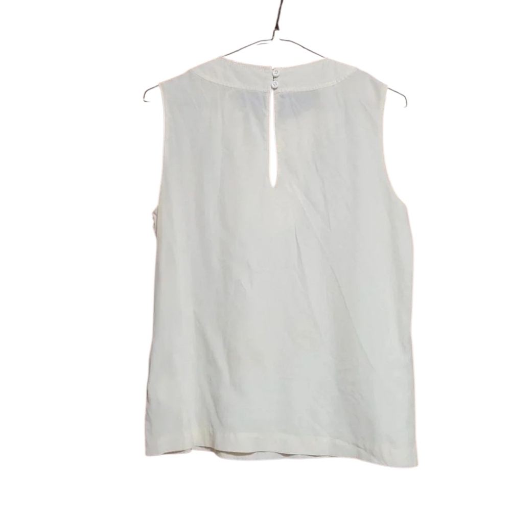 Kate Spade Sheer White Cream V-neck Tunic Silk Blouse Top - Picture 2 of 5